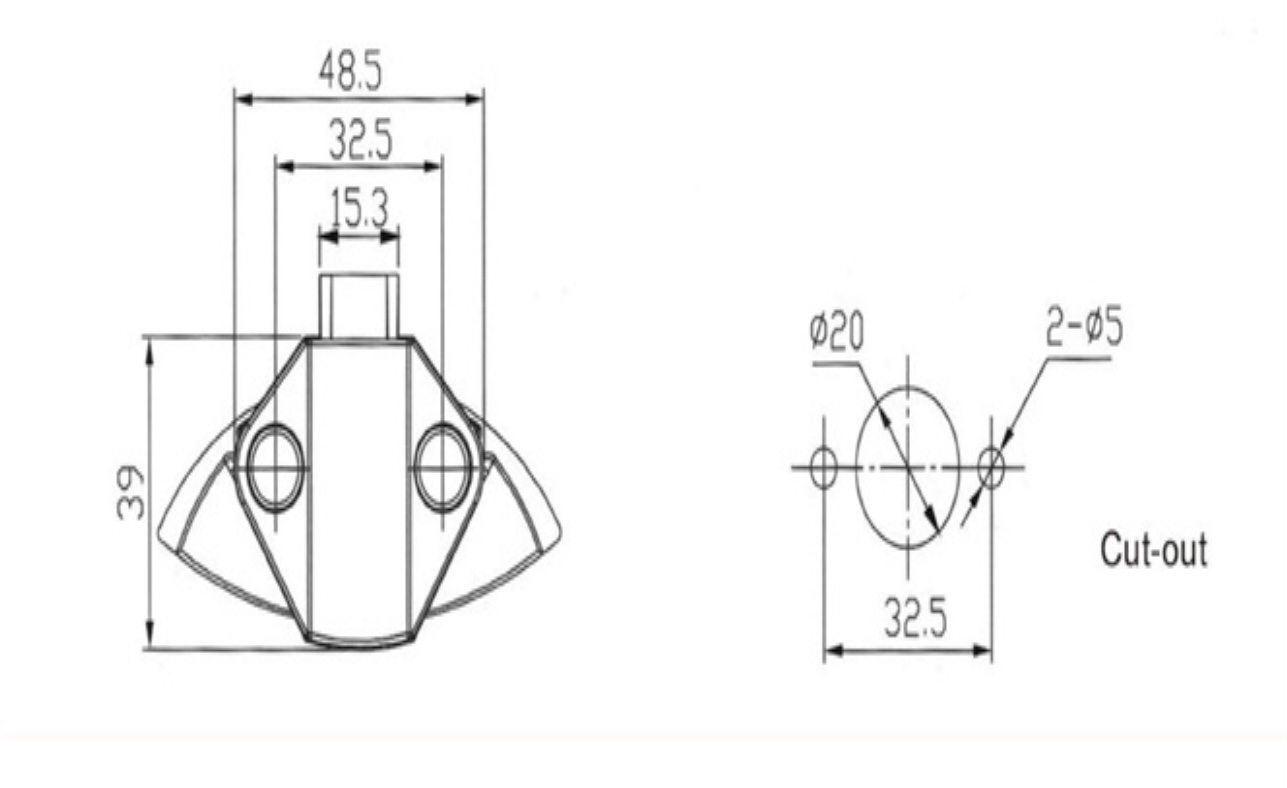 Мебельная ручка с кнопкой Furniture Lock Series BL03-SN