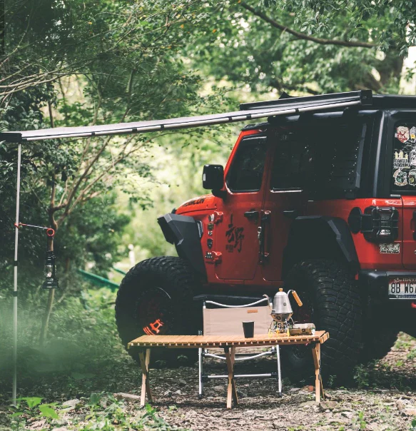 CAMPER-MARINE CM-W5321G, 213X250 Маркиза автомобильная полуавтоматическая, корпус черный, полотно серое