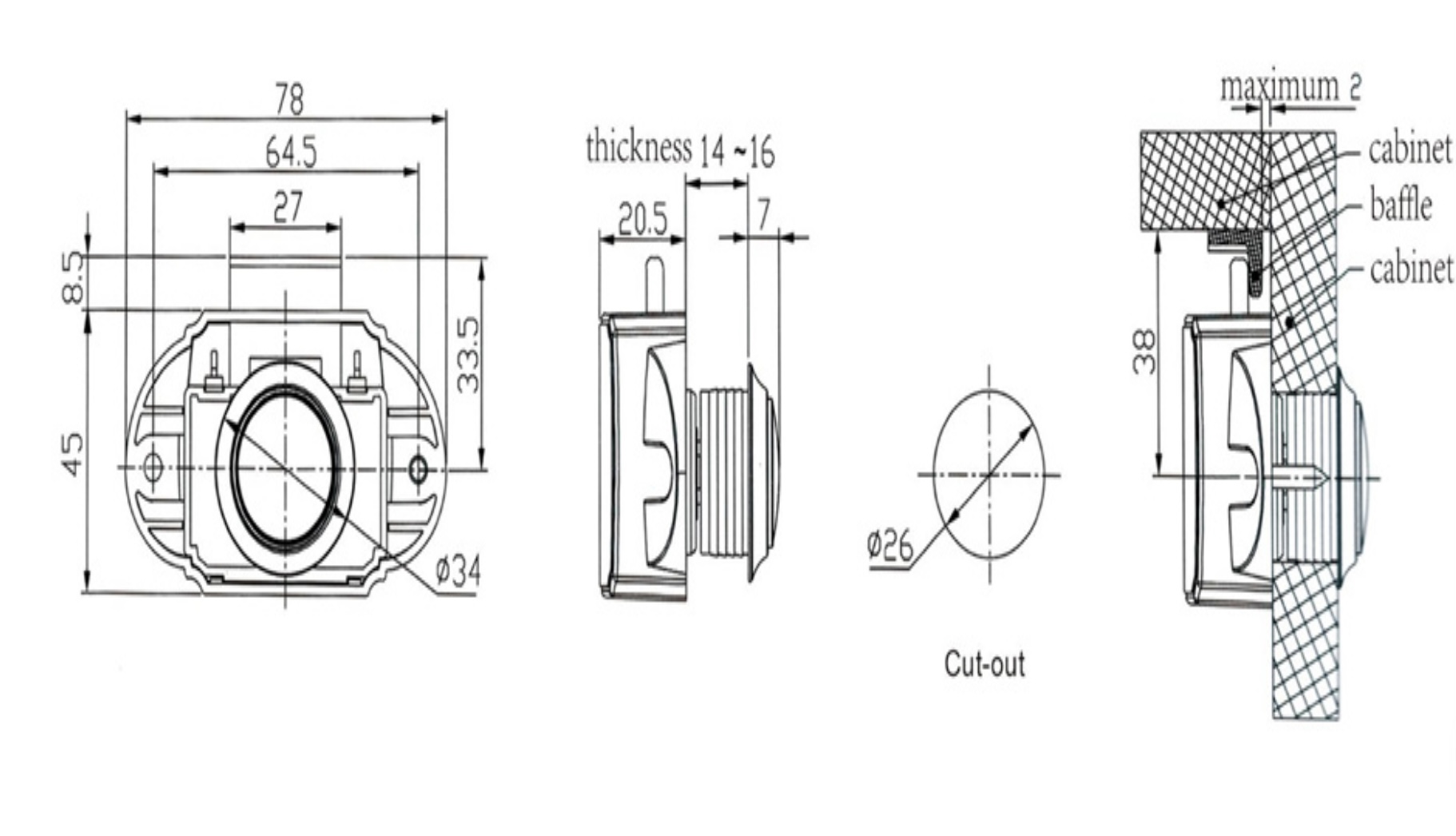 Защёлка мебельная - Furniture Lock Series BL01N-WC