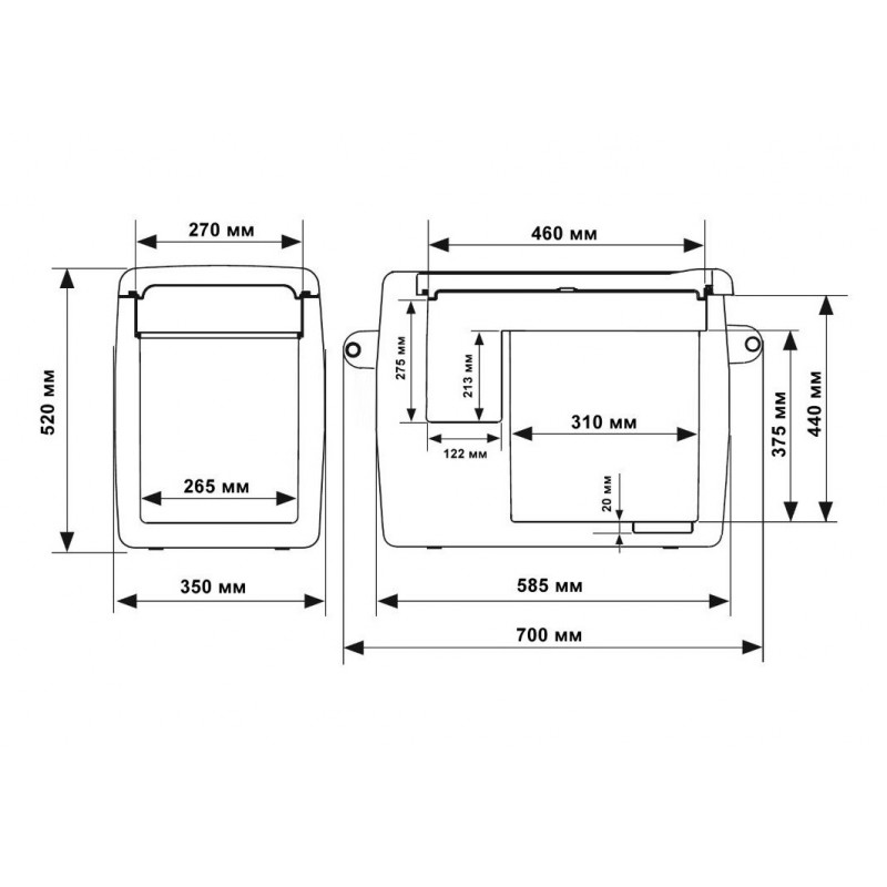 Indel B TB 51 OFF, автохолодильник компрессорный