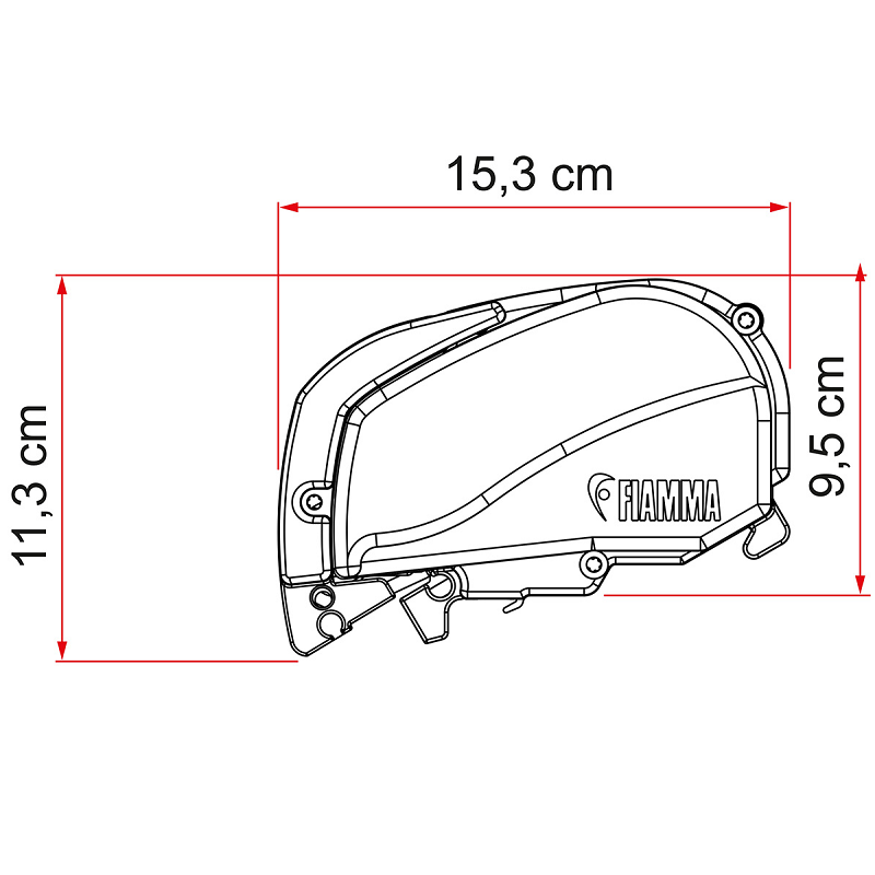 Fiamma F80S, 4.25м Маркиза накрышная корпус белый, полотно серое