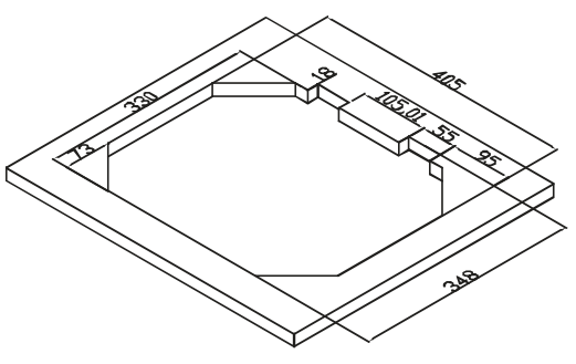 Camper-Marine GR-586 Раковина встраиваемая нержавеющая сталь со стеклянной крышкой.