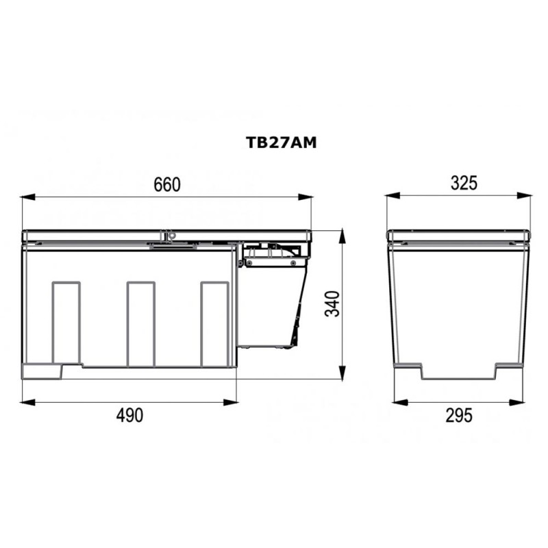 TB 27AM, для DAF XF105, Indel B, автомобильный холодильник