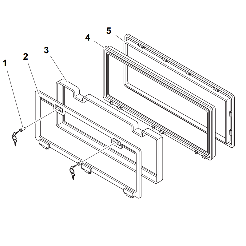 Dometic SK 4 1000x305 мм, люк сервисный
