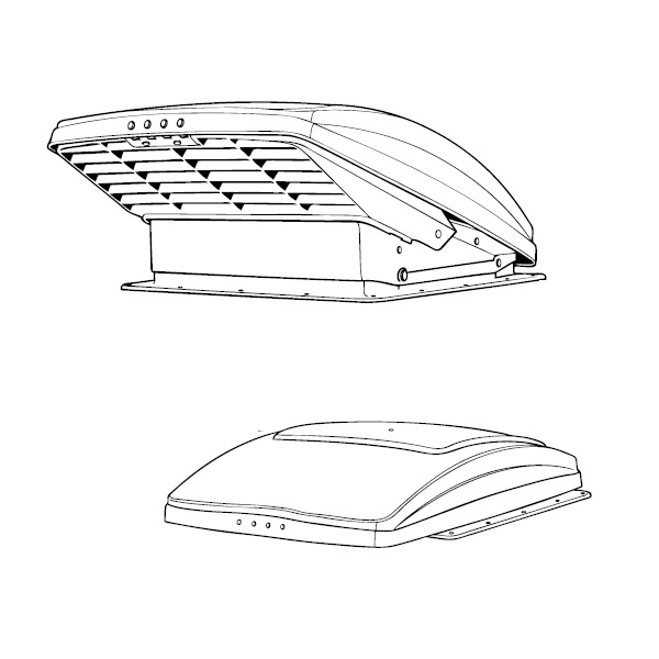 Люк с вентилятором MaxxFan Deluxe (400Х400 мм), белый