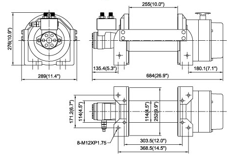 HV-12 (5 440кг), Come Up, лебёдка гидравлическая