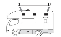 MobileComfort M250WG Маркиза настенная механическая, корпус белый, полотно светло-серое