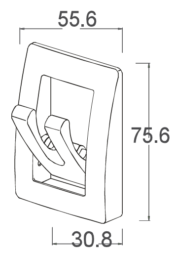 Откидной крючок для одежды, серебристый, GR-P70 Silver
