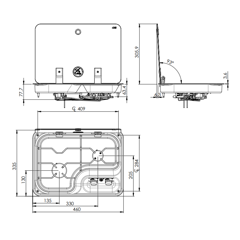 Газовая плита Can 1346