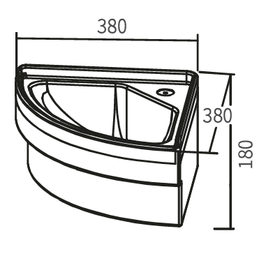 Раковина акриловая Camper-Marine GR-Y003, угловая.