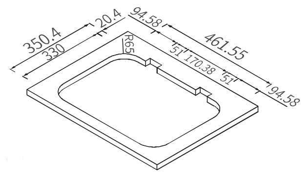 Camper-Marine  GR-587 Плита встраиваемая газовая  двухконфорочная из нержавеющей стали со стеклянной крышкой и пьезоподжигом.