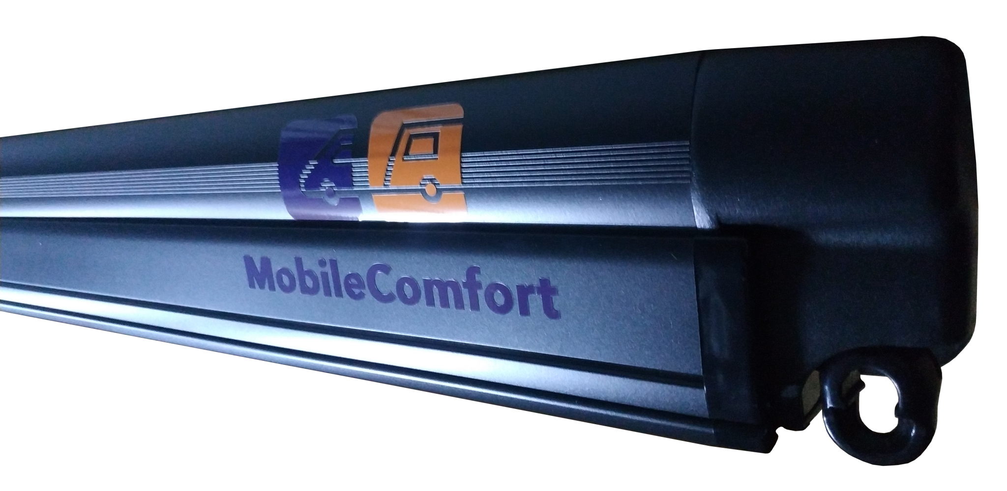 MobileComfort M200BD Маркиза настенная механическая, корпус чёрный, полотно тёмно-серое