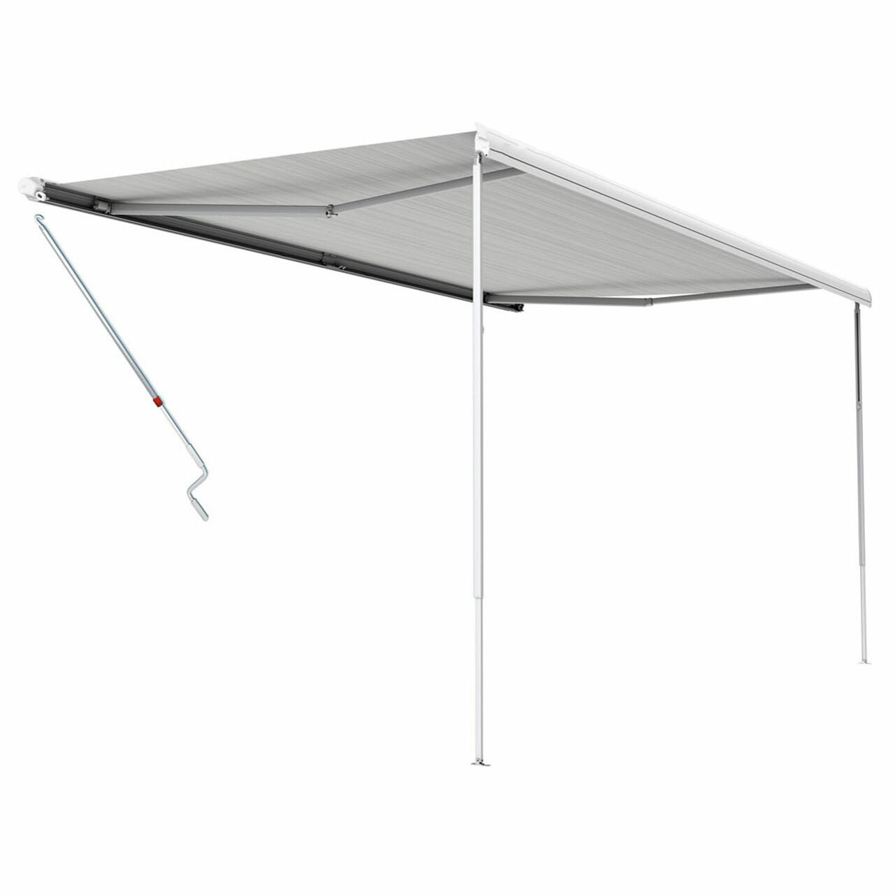 MobileComfort ME300WG Маркиза настенная электрическая, корпус белый, полотно светло-серое