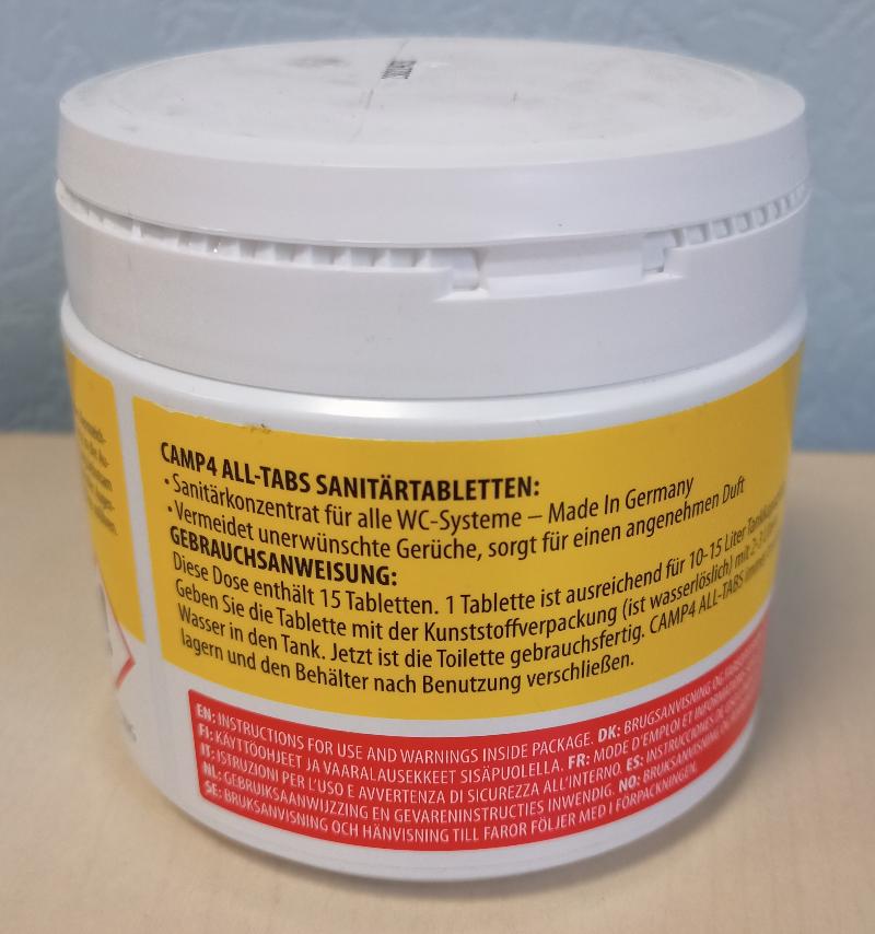 Таблетки для кассетных и переносных биотуалетов Camp4 All-Tabs, 15 шт.
