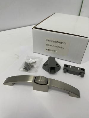 Мебельная ручка с кнопкой Furniture Lock Series BL06-128-SN