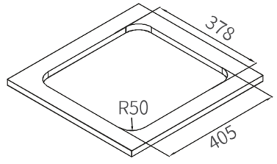 Camper-Marine GR-586B Раковина встраиваемая нержавеющая сталь со стеклянной крышкой.