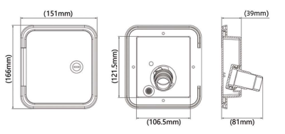 Люк сервисный настенный Sanjo RV Service Hatch 3J-WI, Заливная горловина