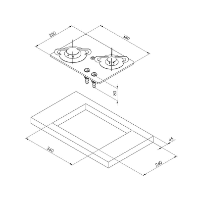 Газовая плита Can PV 1351