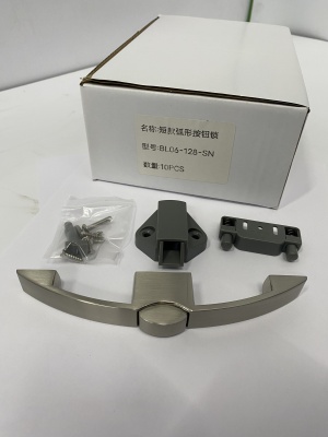 Мебельная ручка с кнопкой Furniture Lock Series BL06-128-SN