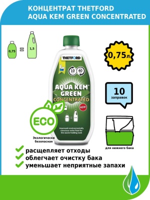 Жидкость биотуалетов Aqua Kem Green Concentrate