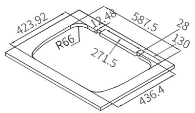Camper-Marine GR-588 Варочная поверхность встраиваемая газовая  двухконфорочная из нержавеющей стали со стеклянной крышкой и пьезоподжигом, правая.