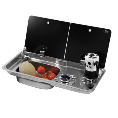 Газовая плита Can FL 1766, раковина слева