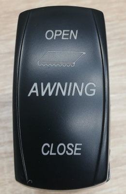 MobileComfort ME350BD Маркиза настенная электрическая, корпус черный, полотно светло-серое