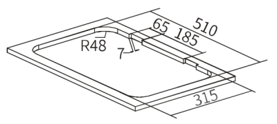 Camper-Marine GR-902S Варочная поверхность газовая одноконфорочная с круглой раковиной, нержавеющая сталь со стеклянной крышкой и пьезоподжигом, левая.