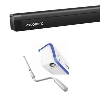 Dometic PW 1100, 4.5м, чёрная Маркиза настенная