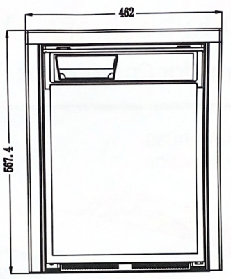 Установочная рамка для холодильника FF-CRX-50, заподлицо