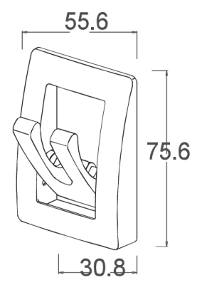 Откидной крючок для одежды, черный, GR-P70 Black